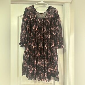 TED BAKER CHIFFON FLORAL DRESS